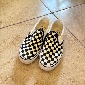 New with Box - Vans Checkered Slip-On Shoes - Black and White